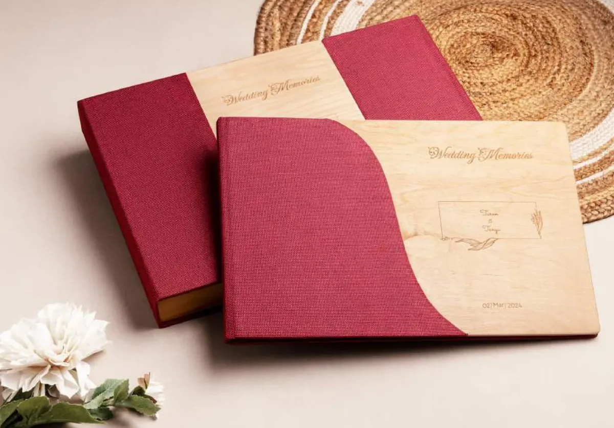 Contact Crafted Memories for custom layflat photo album design in Central Texas