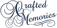 Crafted Memories logo — premium layflat photo album printing